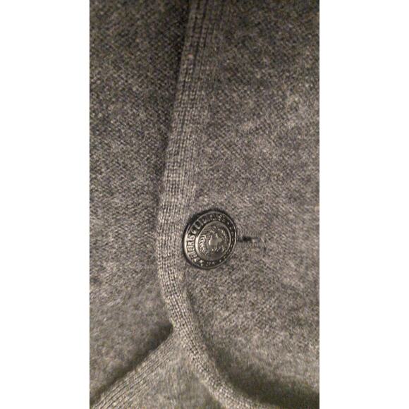 Brooks Brothers 346 Women's One Button Sweater w/Pockets Grey, Elbow Pads Wool - Picture 6 of 8